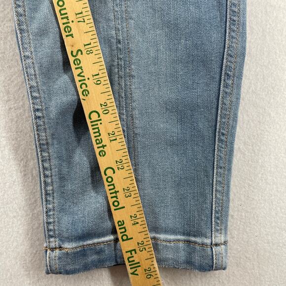 PILCRO Jeans 29 ANTHROPOLOGIE High Waist Tapered Ankle Light Wash Denim Blue - Picture 14 of 16